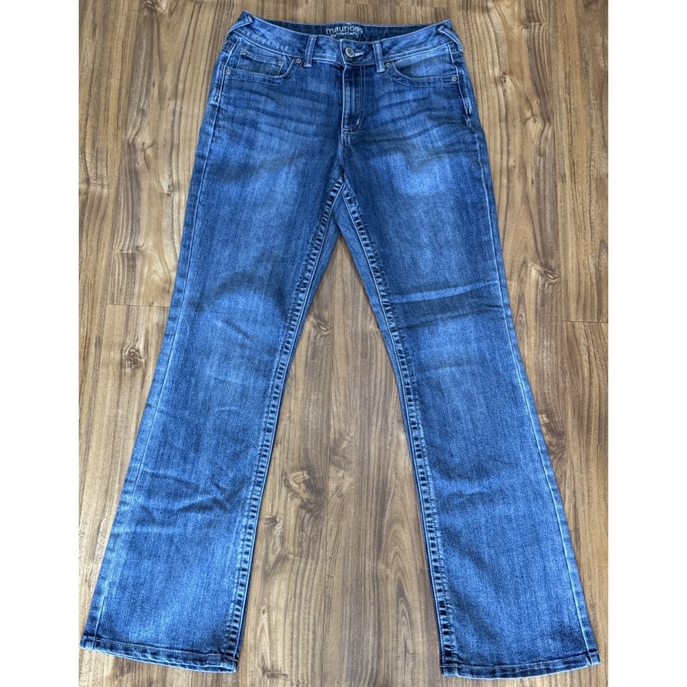 Maurices Women High Rise Curvy Medium Wash Stretch Slim Bootcut Denim Jean‎ SZ 6